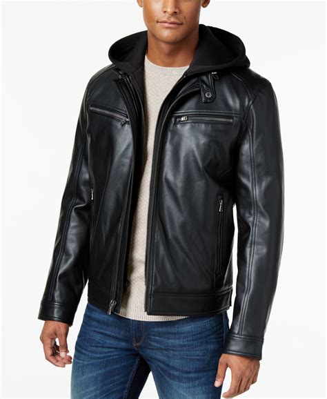 Men's Michael Kors Leather & Faux Leather Jackets 